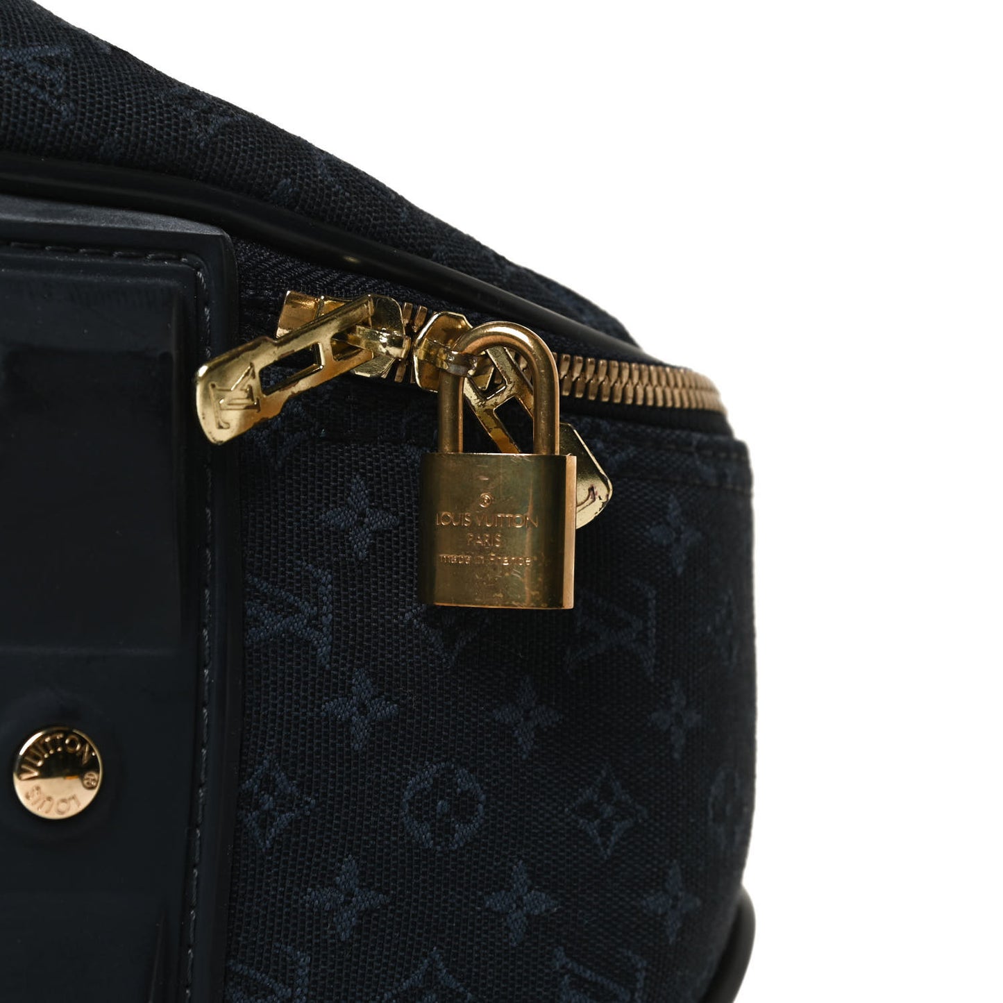 Mini Monogram Rolling Luggage Blue