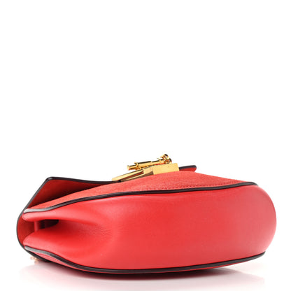 Chloe Lambskin Suede Calfskin Mini Drew Shoulder Bag Red 4 of 11