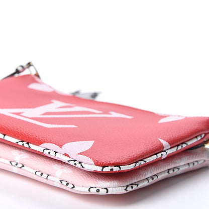 Louis Vuitton Monogram Giant Double Zip Pochette Rouge 8 of 8