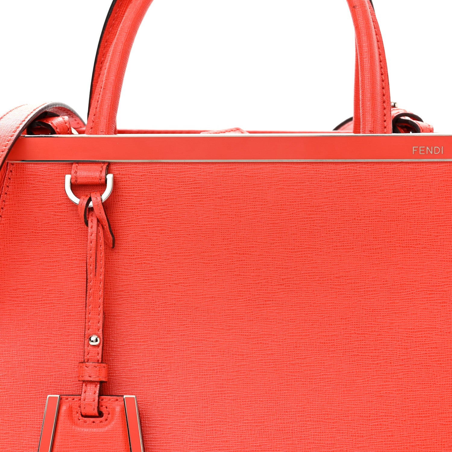 Fendi Vitello Elite Petite 2Jours Tote Papavero 8 of 12