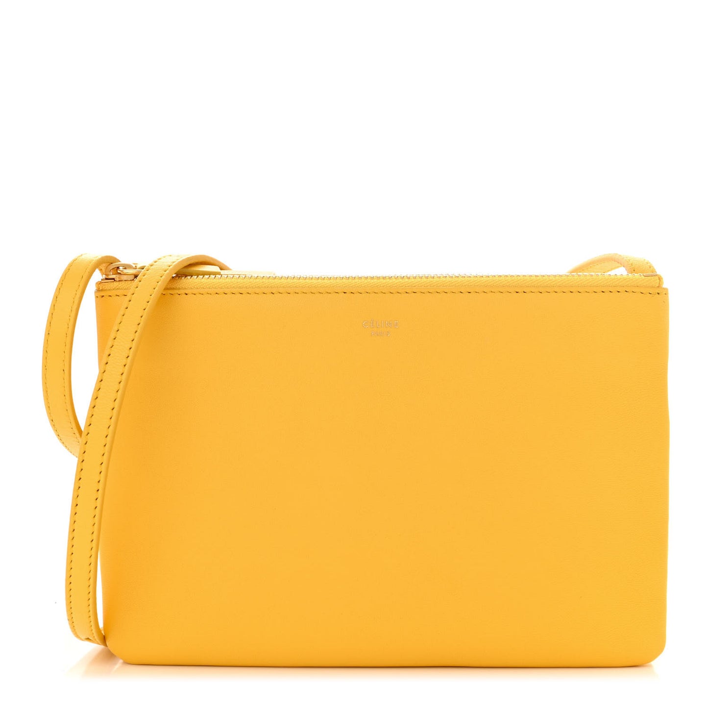 Lambskin Small Trio Crossbody Bag Fluo Yellow