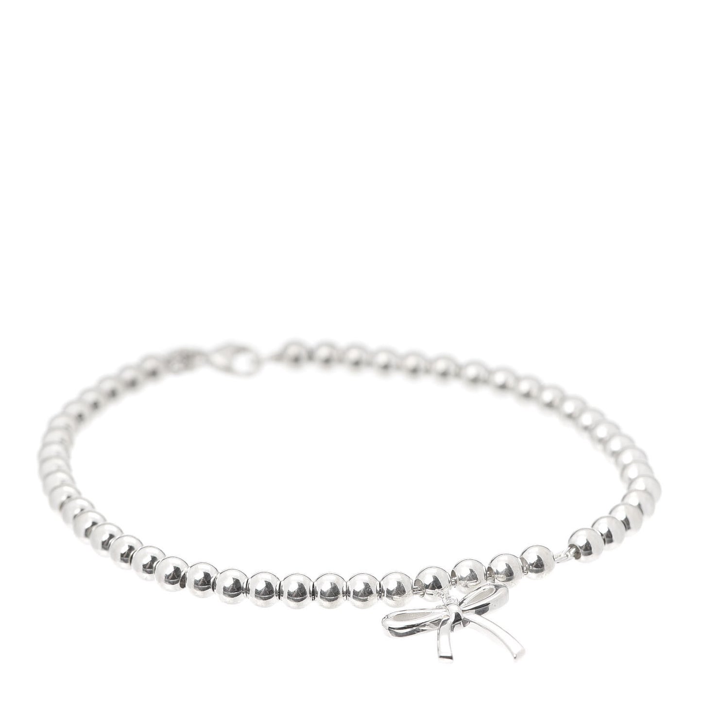 Sterling Silver 4mm Bow Bead Bracelet