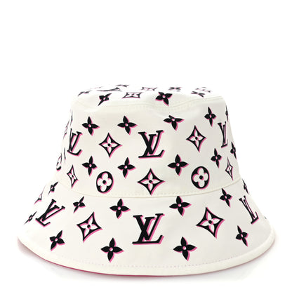 Louis Vuitton Cotton Monogram Infinity Reversible Bob Bucket Hat S Pink White 4 of 8