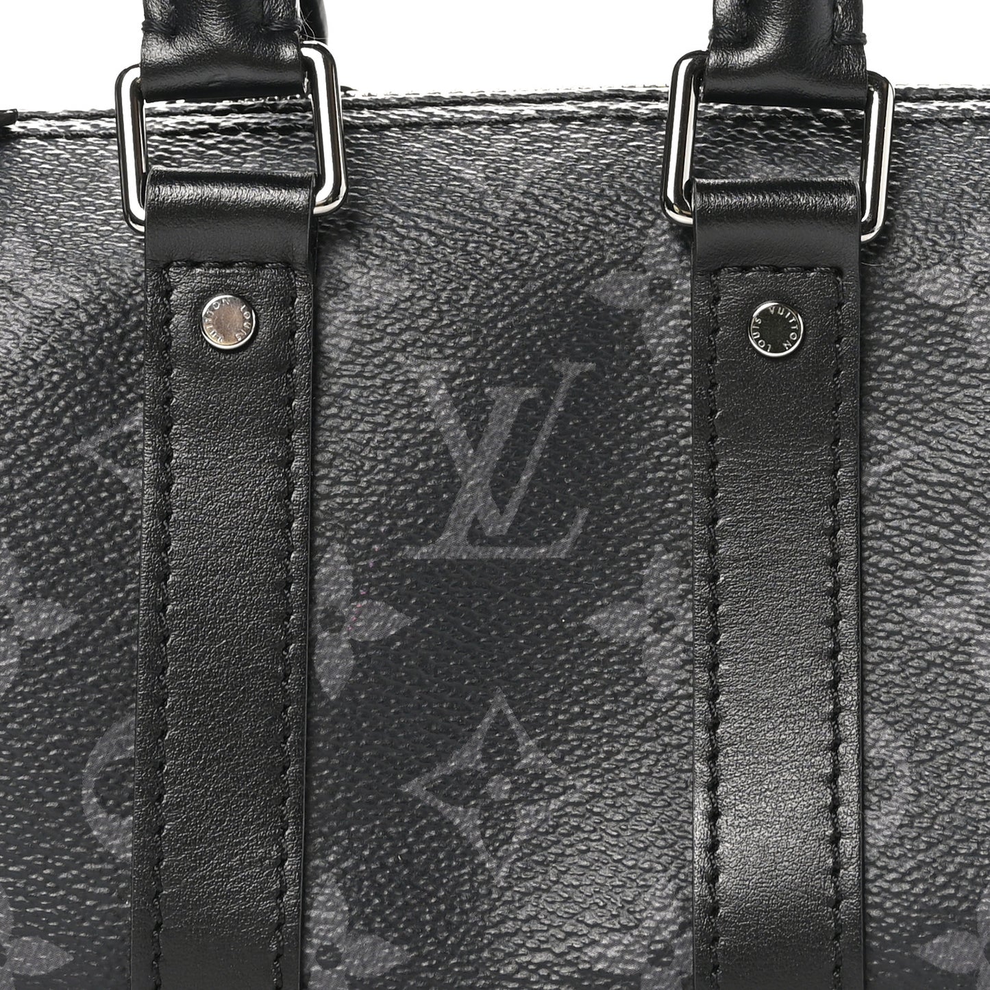 Reverse Monogram Eclipse Keepall XS Black