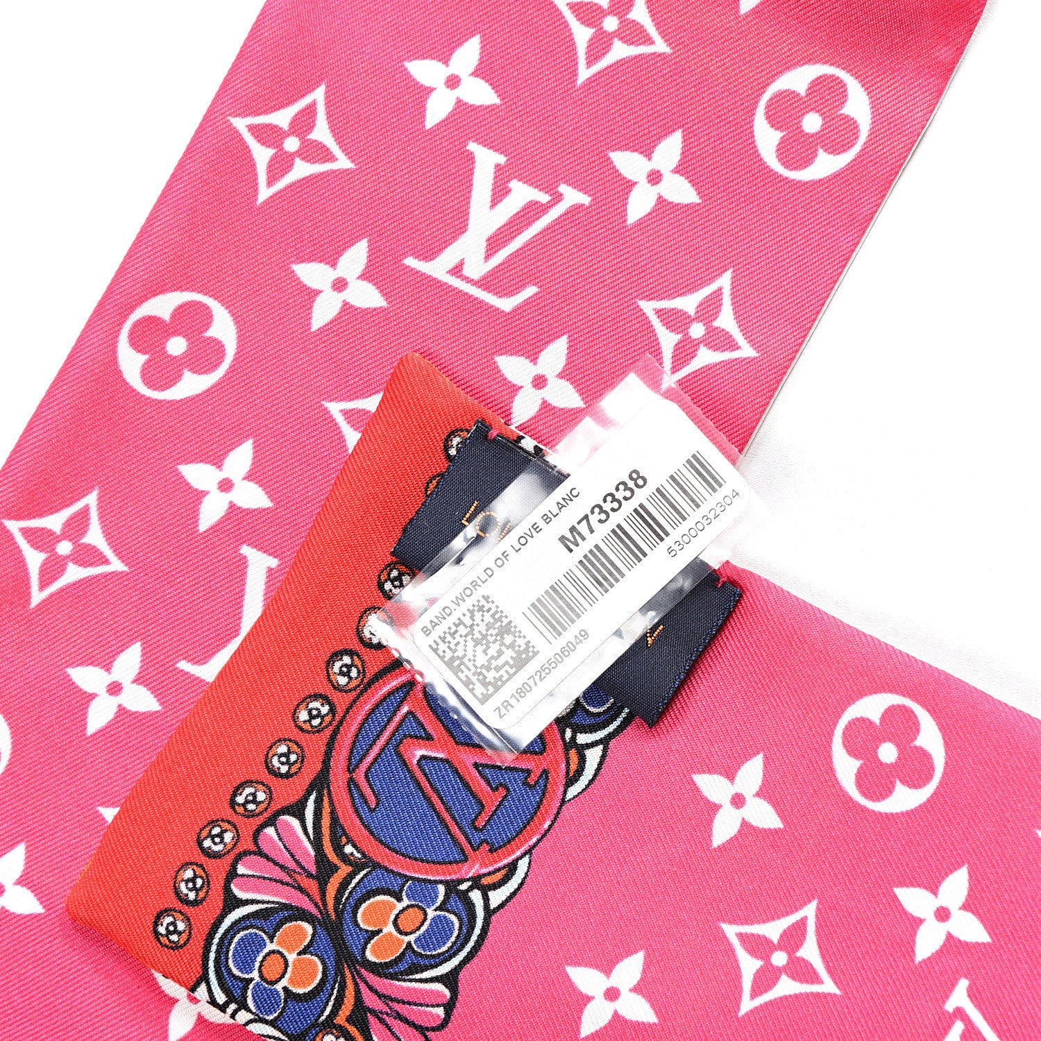 Louis Vuitton Silk Monogram World Of Love Bandeau White 3 of 3