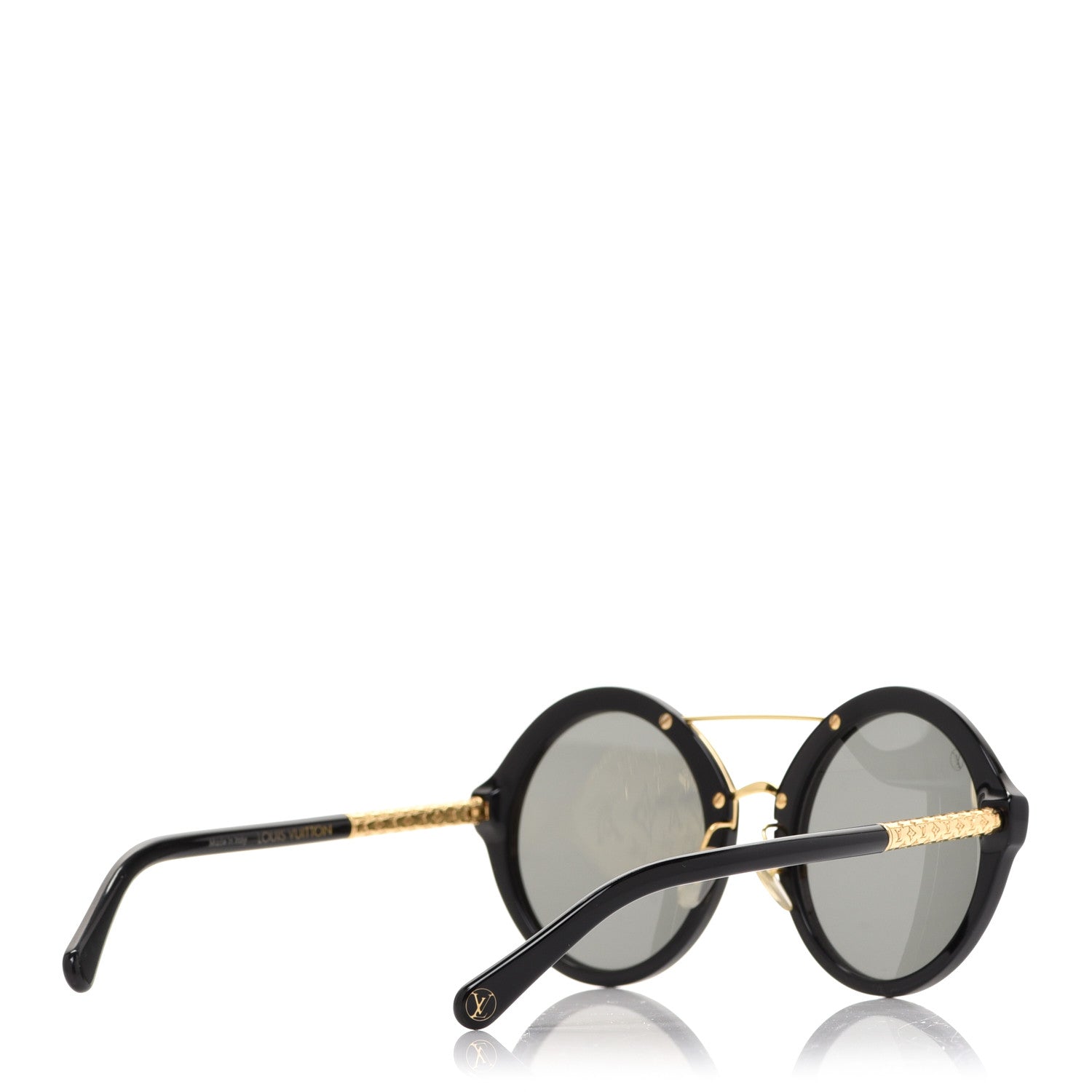 Louis Vuitton Acetate Round Sunglasses Z1052W Black 4 of 8