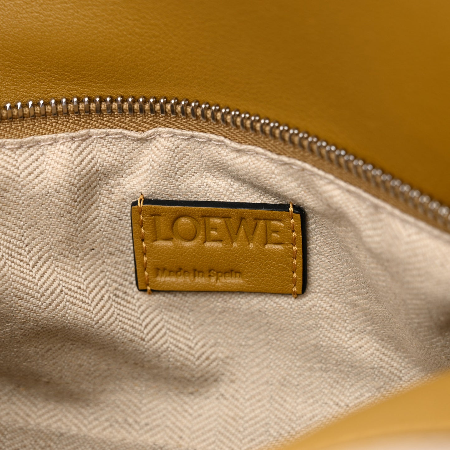 Grained Calfskin Small Puzzle Bag Ocre Yellow