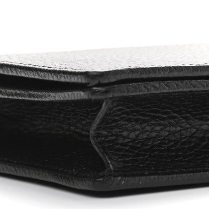 Gucci Calfskin Mini GG Marmont Chain Wallet Black 9 of 12
