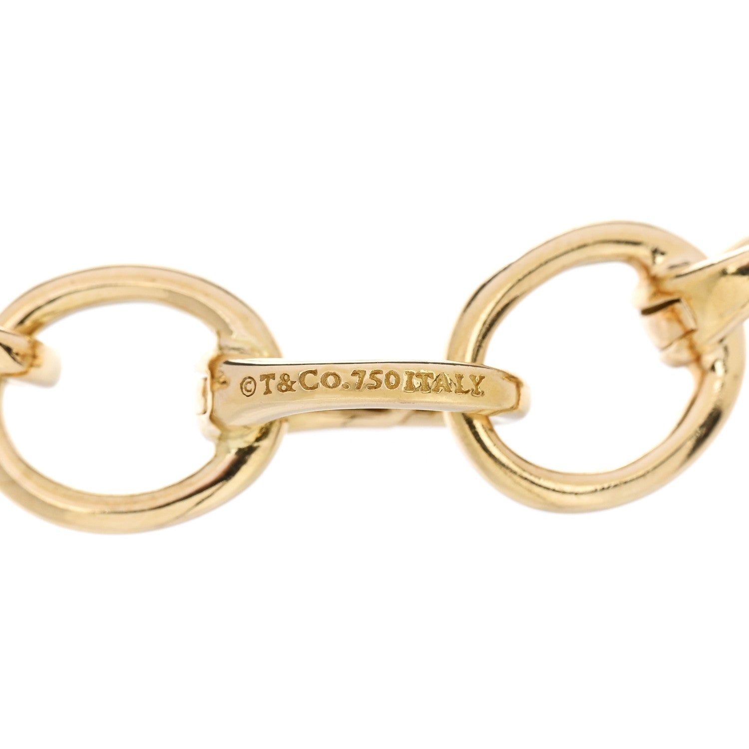 Tiffany 18K Yellow Gold Clasping Link Bracelet 3 of 4