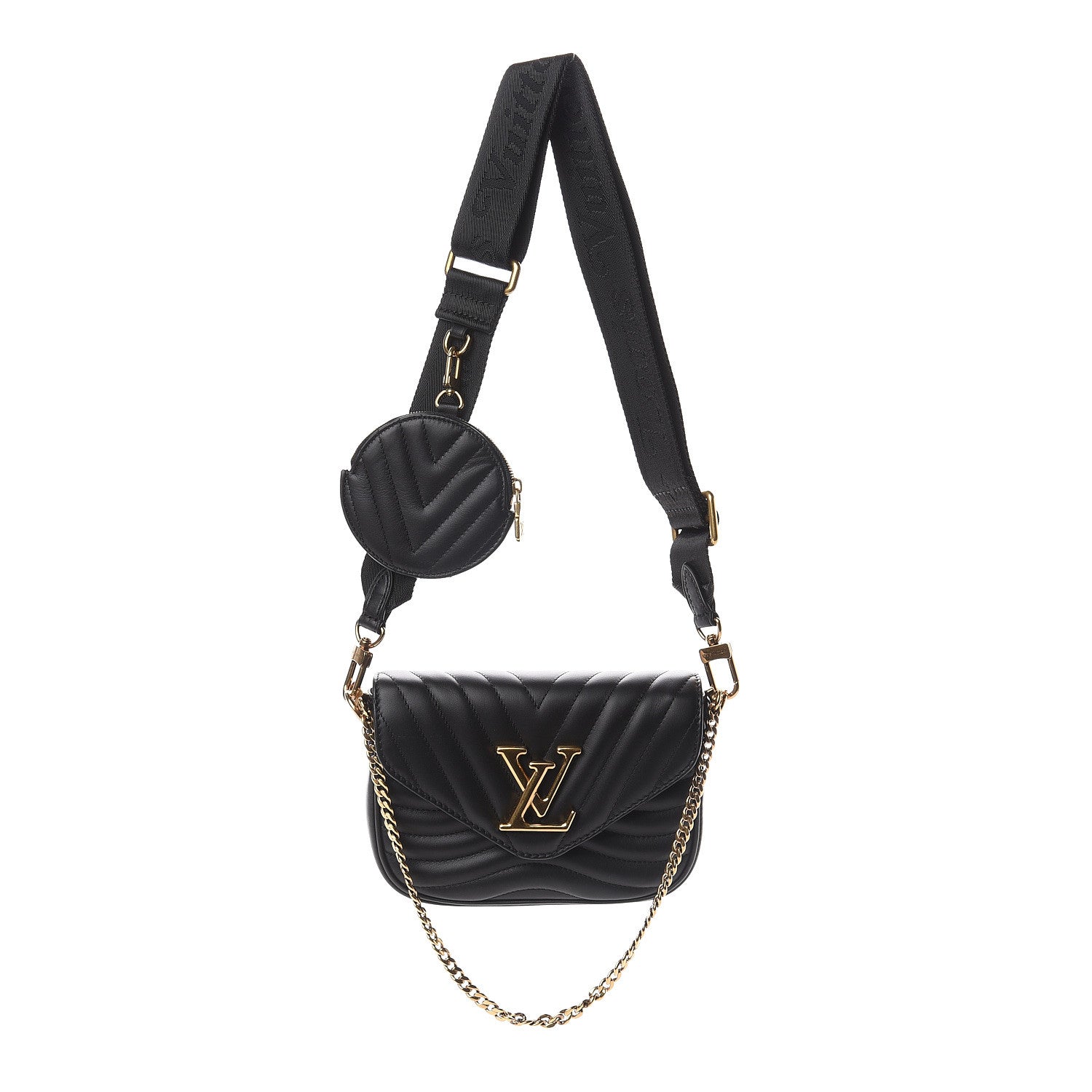 Louis Vuitton Calfskin New Wave Multi Pochette Black 1 of 7