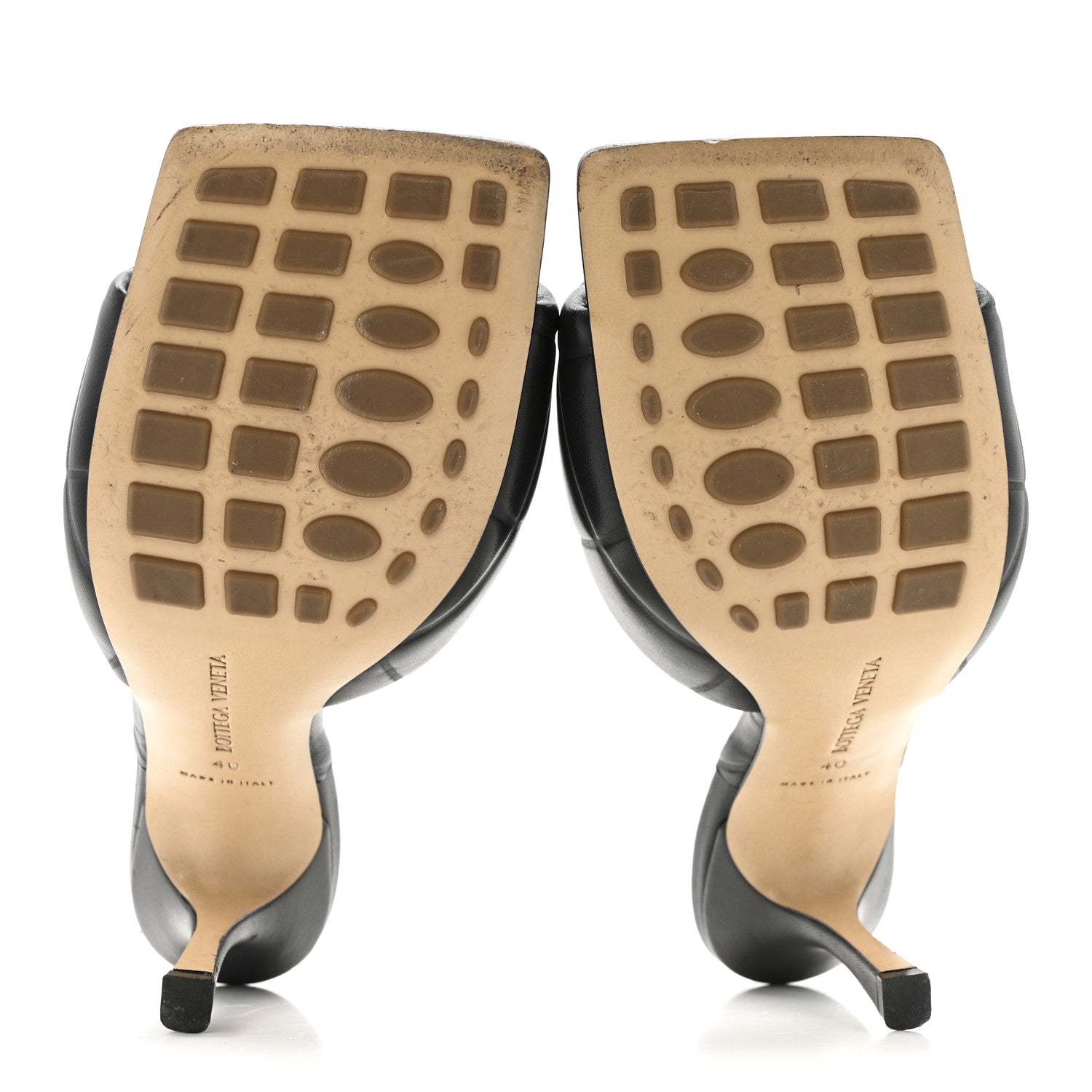 Bottega Veneta Nappa Quilted Rubber Lido Mule Sandals 40 Black 6 of 12