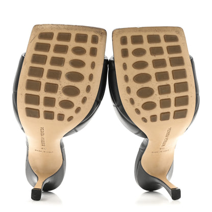 Bottega Veneta Nappa Quilted Rubber Lido Mule Sandals 40 Black 6 of 12
