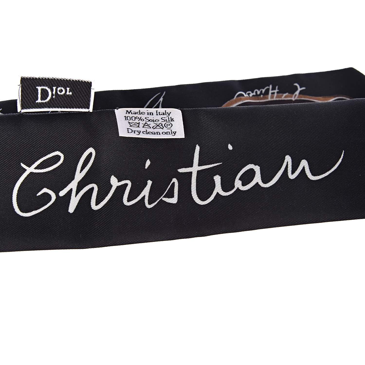 Christian Dior Silk L'Hiver Mitzah Scarf Black 6 of 9