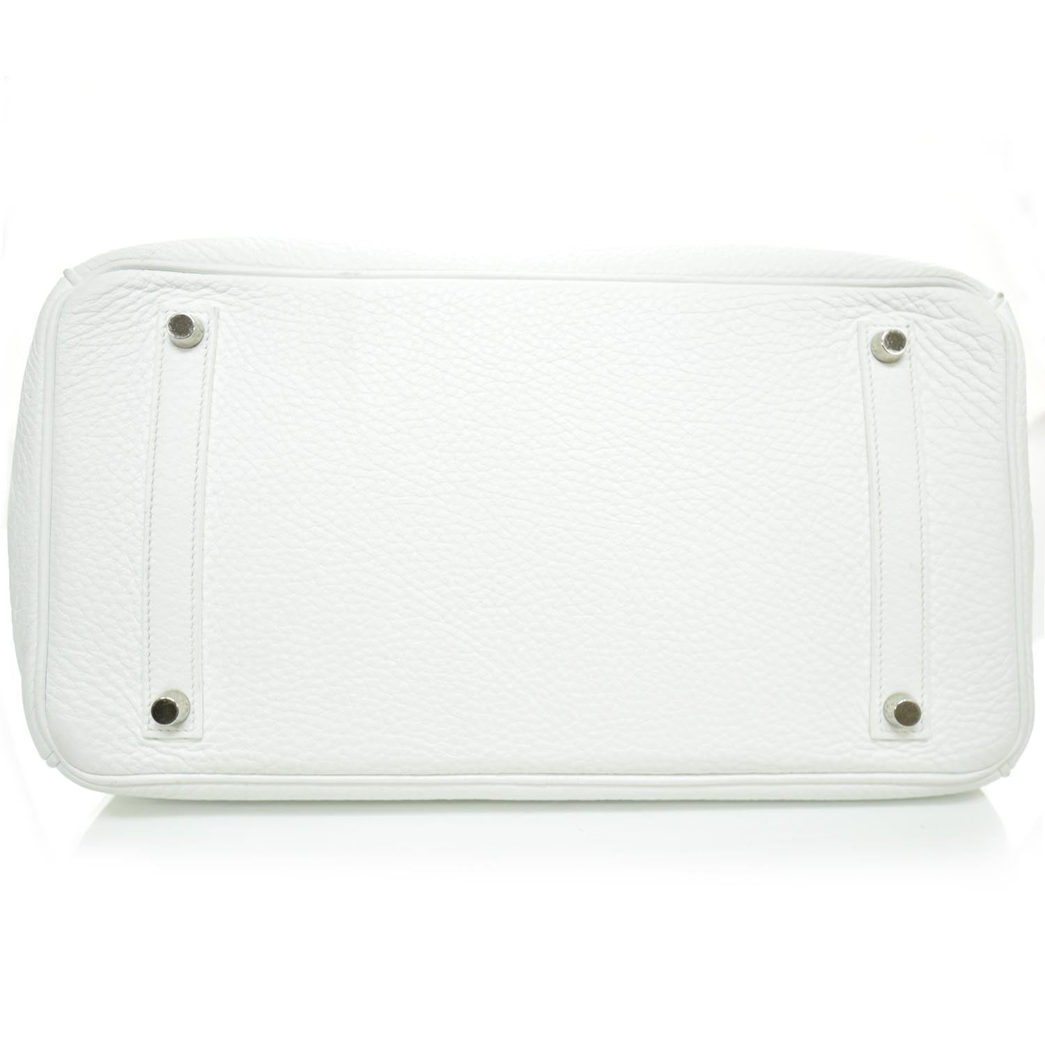 Hermes Taurillon Clemence Birkin 35 White 5 of 11