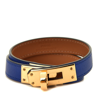 Hermes Swift Kelly Double Tour Bracelet T2 Bleu Electrique 1 of 3