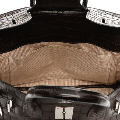 Hermes Matte Niloticus Crocodile Birkin 30 Chocolate 21 of 27
