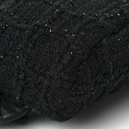 Chanel Tweed Lambskin Quilted Arm Coin Purse Black 9 of 11