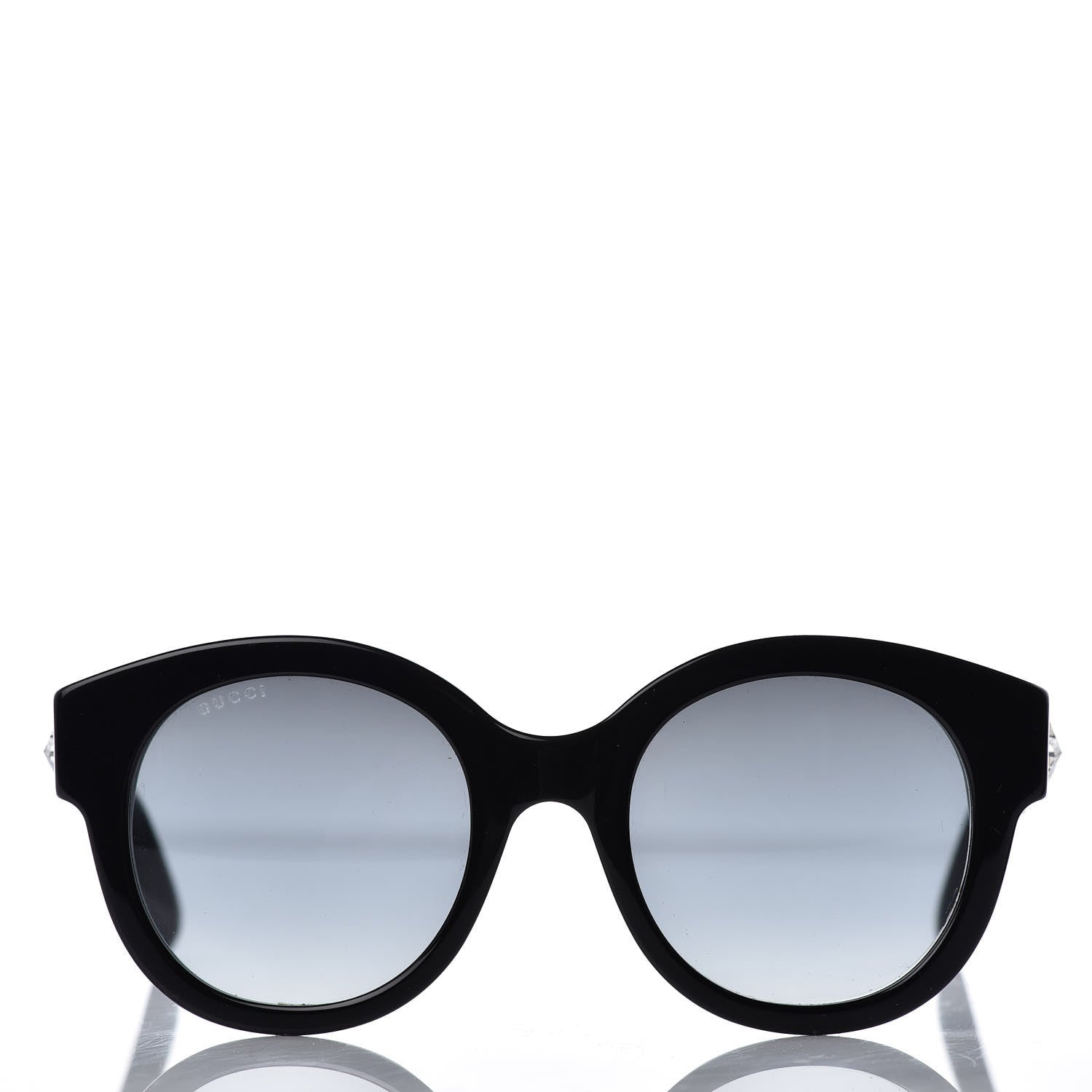 Gucci Round Frame GG Star Sunglasses GG0207S Black 2 of 8