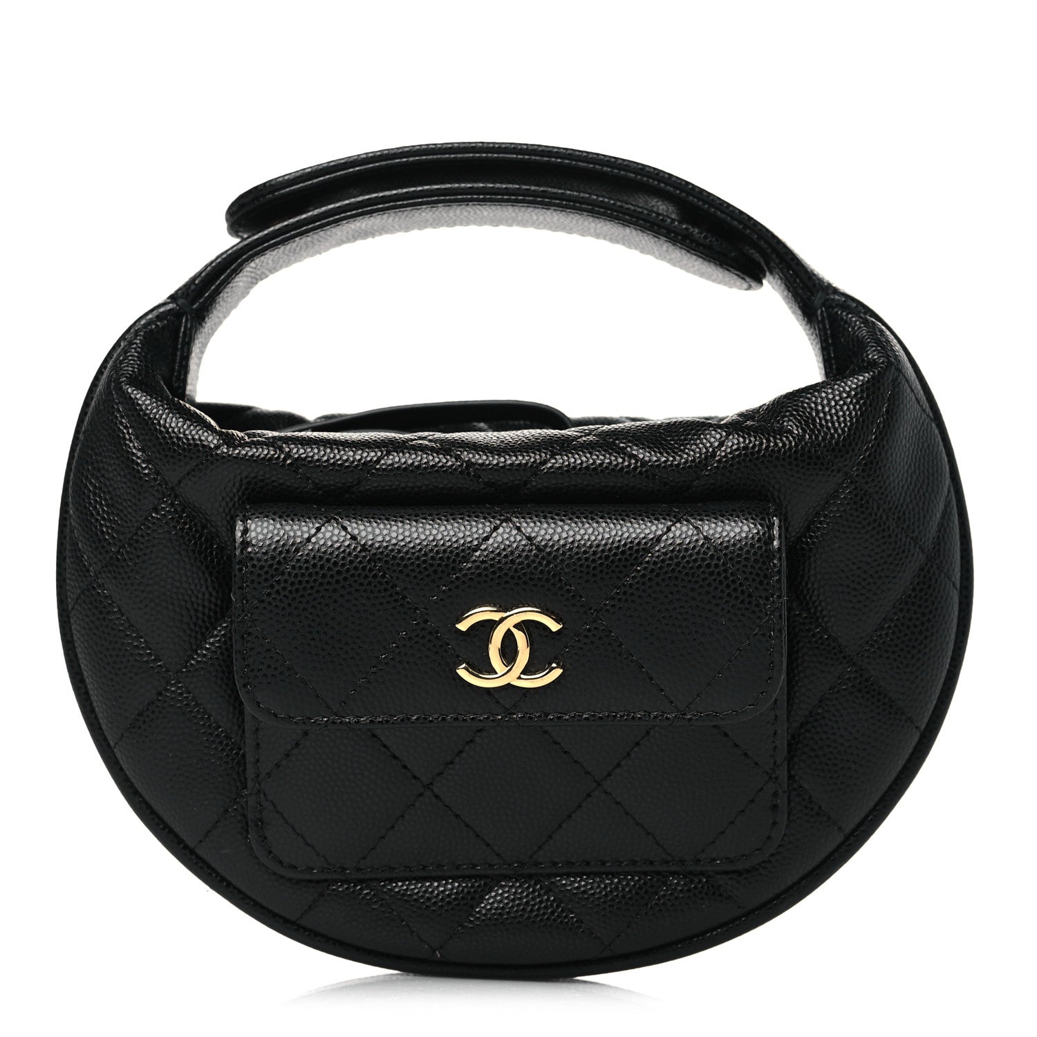 Chanel Caviar Quilted Polly Pocket Pouch Hobo Black 1 of 10