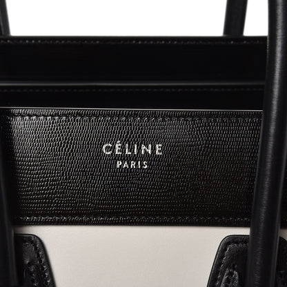 Celine Sleek Calfskin Micro Bi-Color Luggage Black White 8 of 8