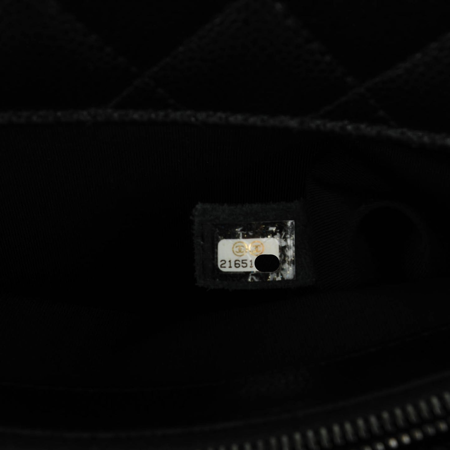 Caviar Quilted City Shopping Tote Black