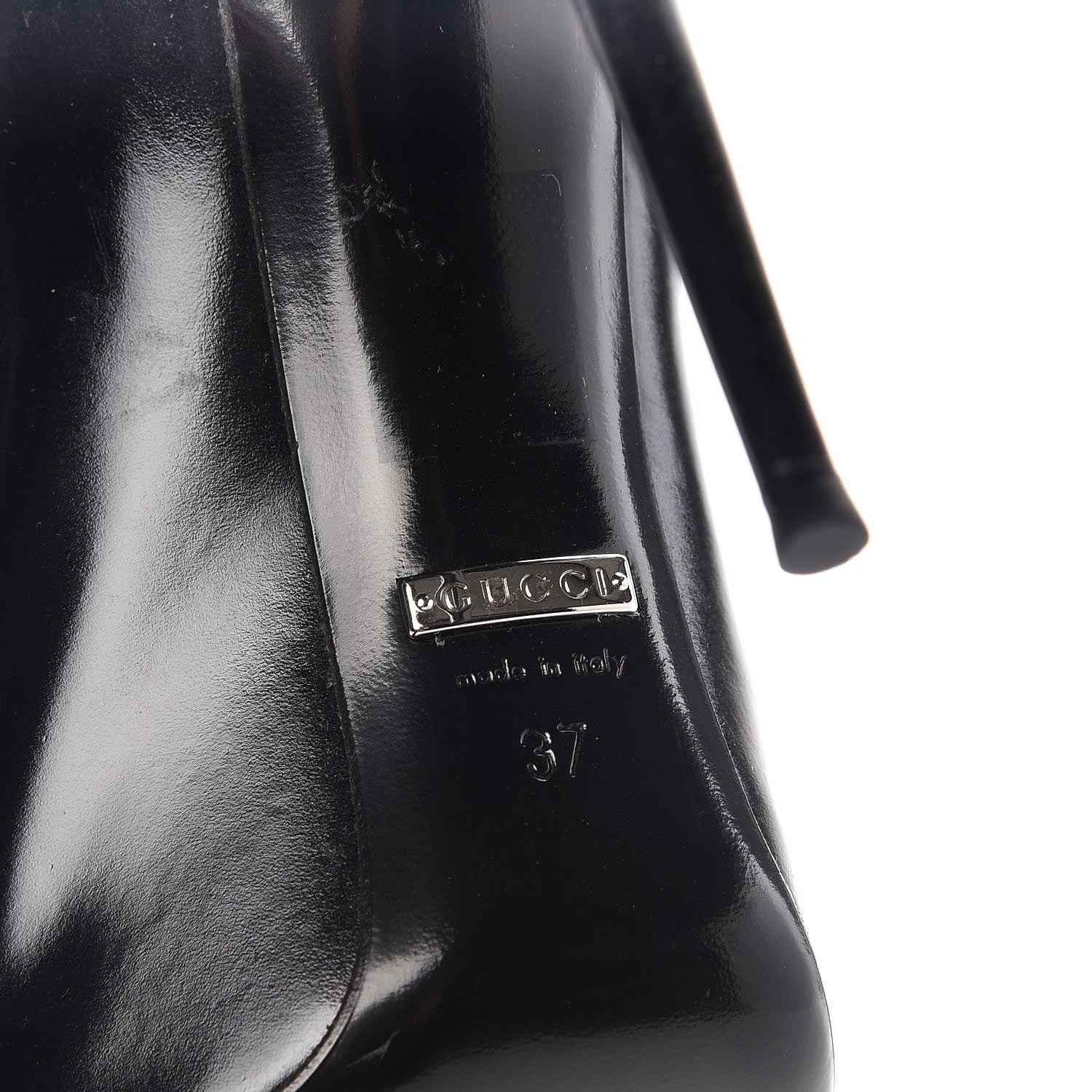 Gucci Regent Calfskin Kim Lace Up Ankle Boots 37 Black 8 of 11