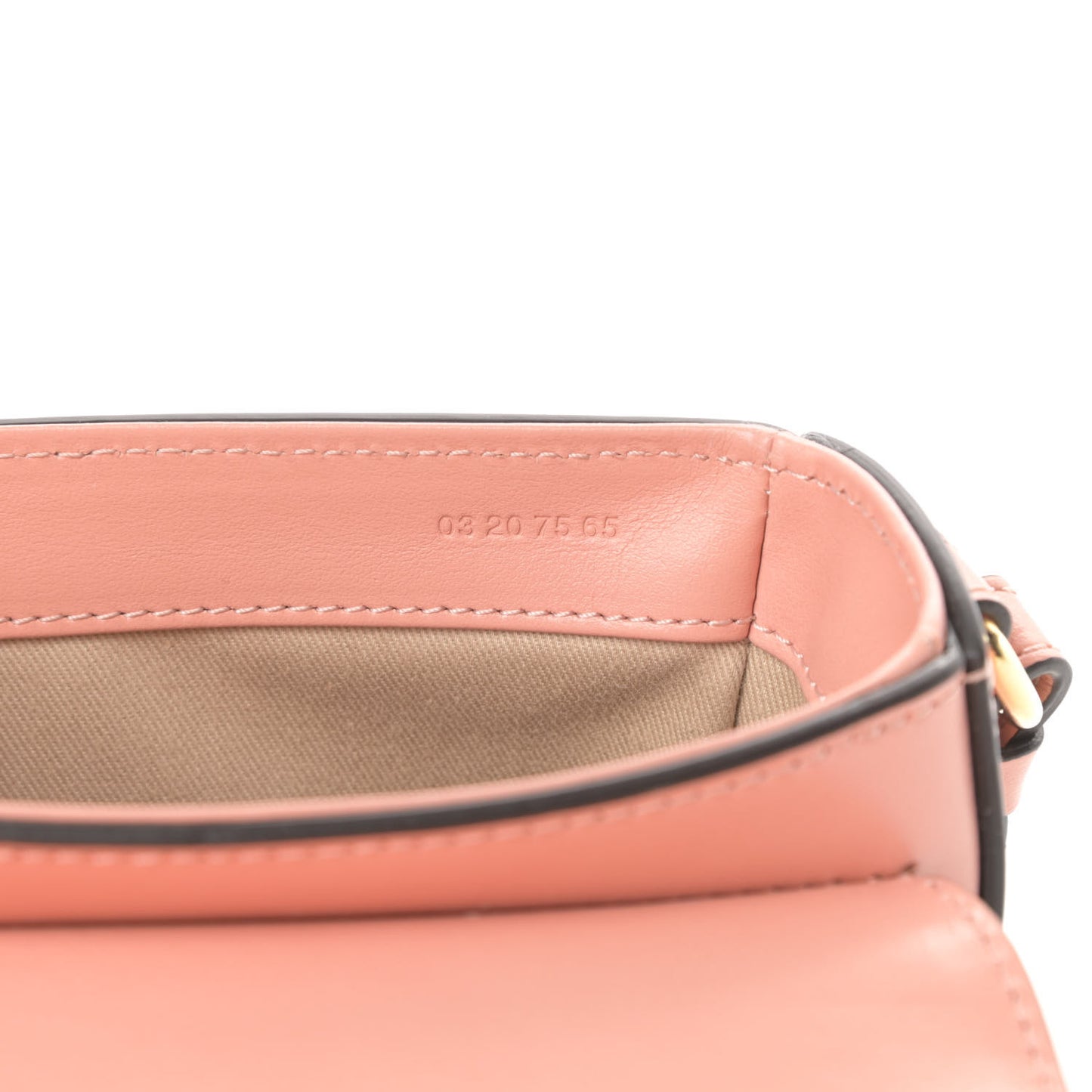 Shiny Calfskin Goatskin Mini C Double Carry Fallow Pink