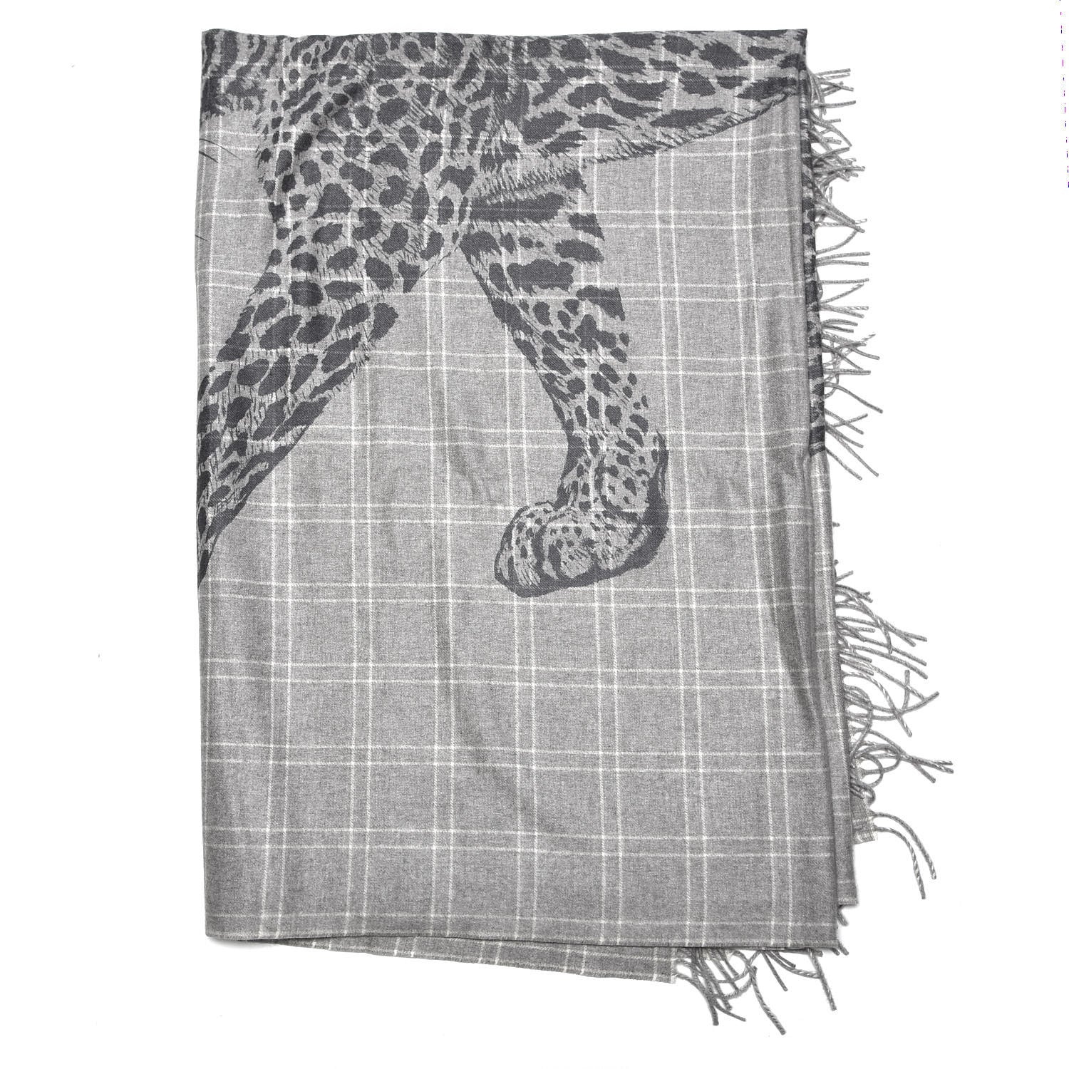 Hermes Cashmere Leosquare Blanket Gris 3 of 5