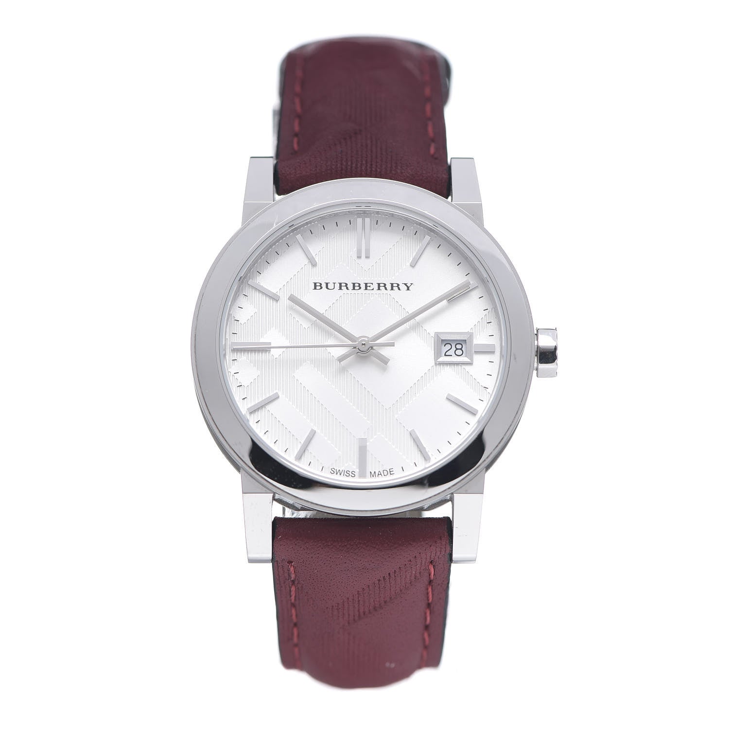 Burberry Stainless Steel Calfskin 34mm The City Quartz Watch BU9152 1 of 8