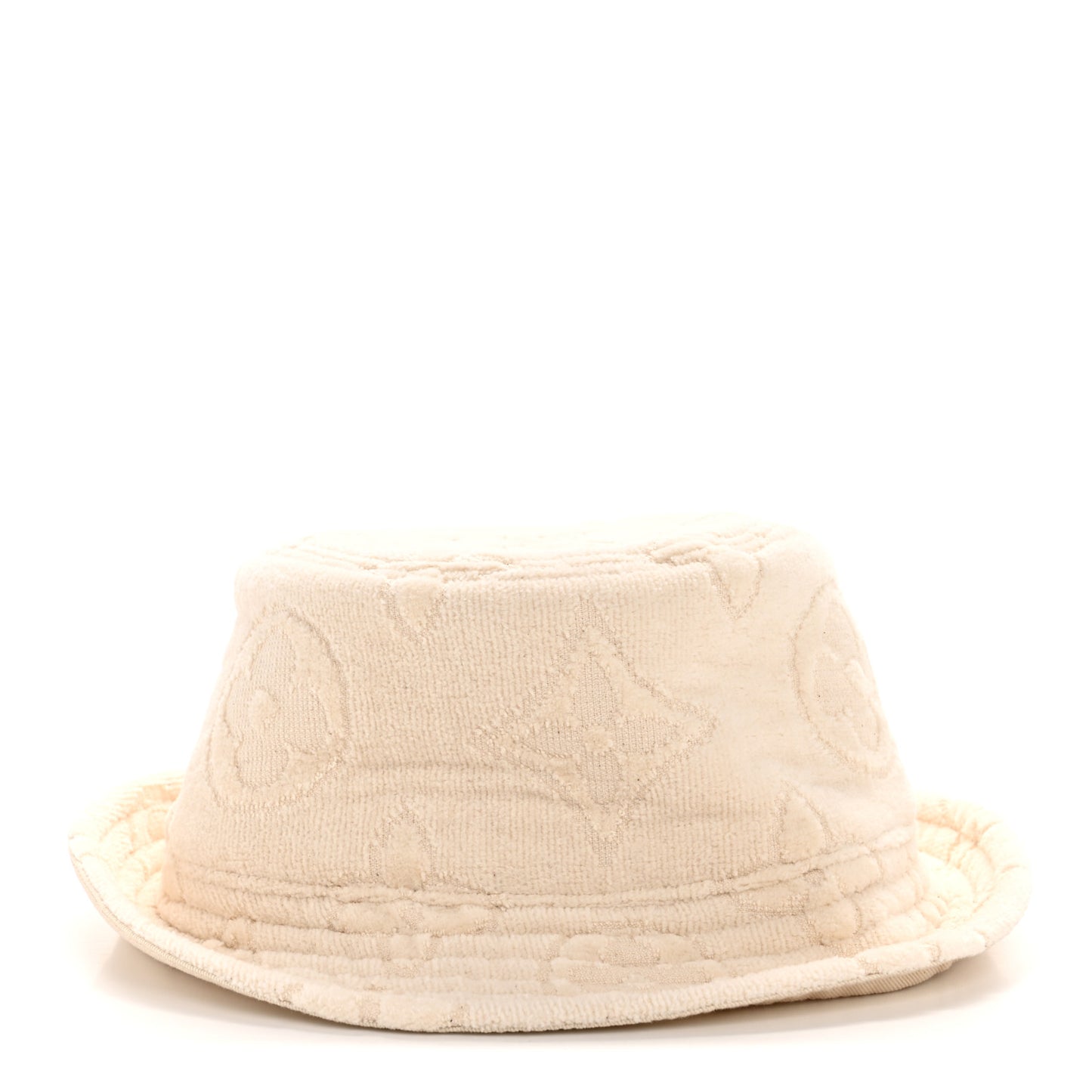 Cotton Jacquard Monogram LVacation Reversible Hat S White