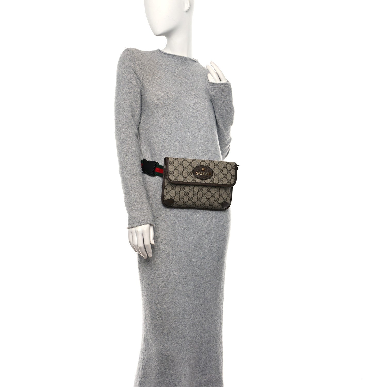 Gucci GG Supreme Monogram Neo Vintage Web Belt Bag Brown 2 of 9