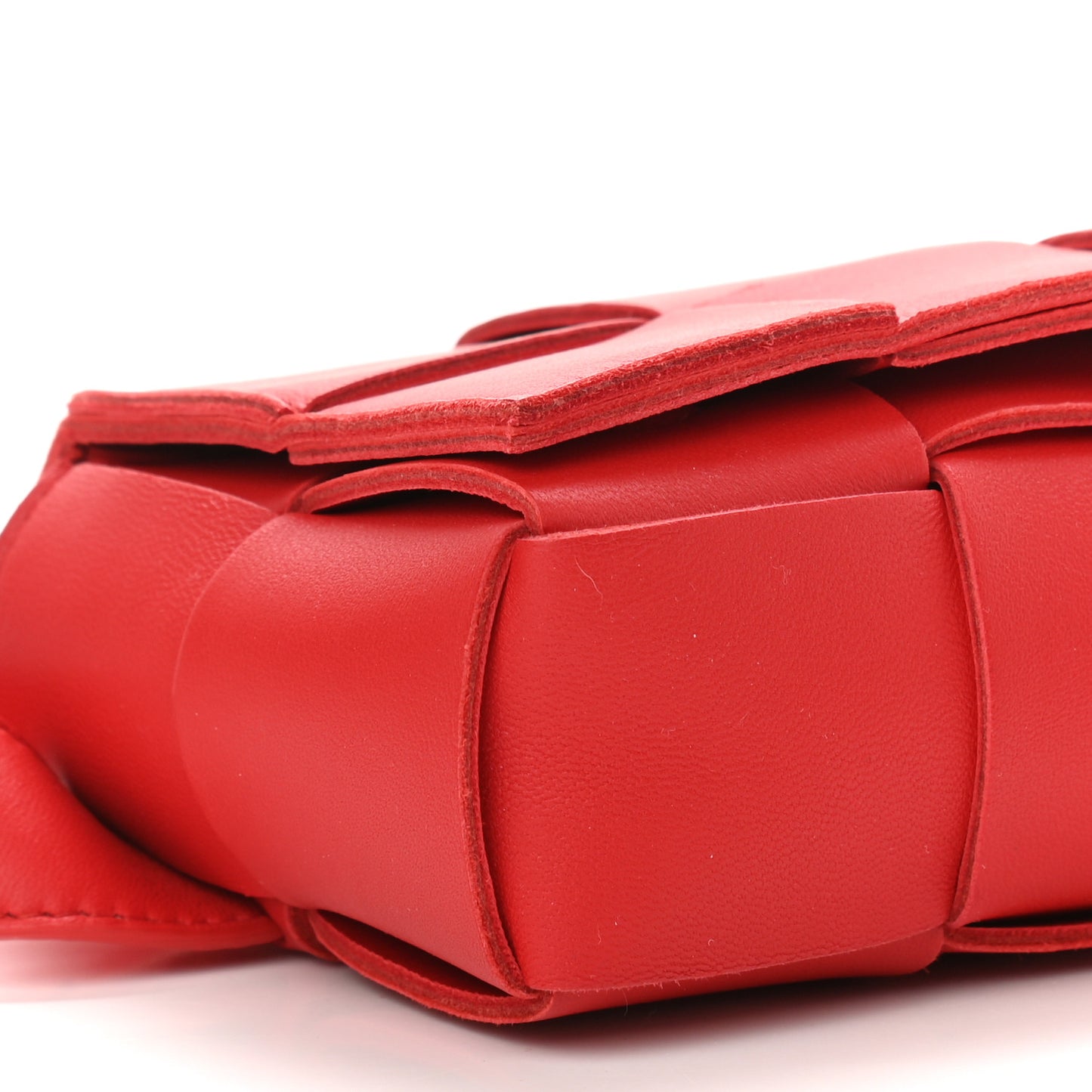 Nappa Maxi Intreccio The Belt Cassette Bag Bright Red