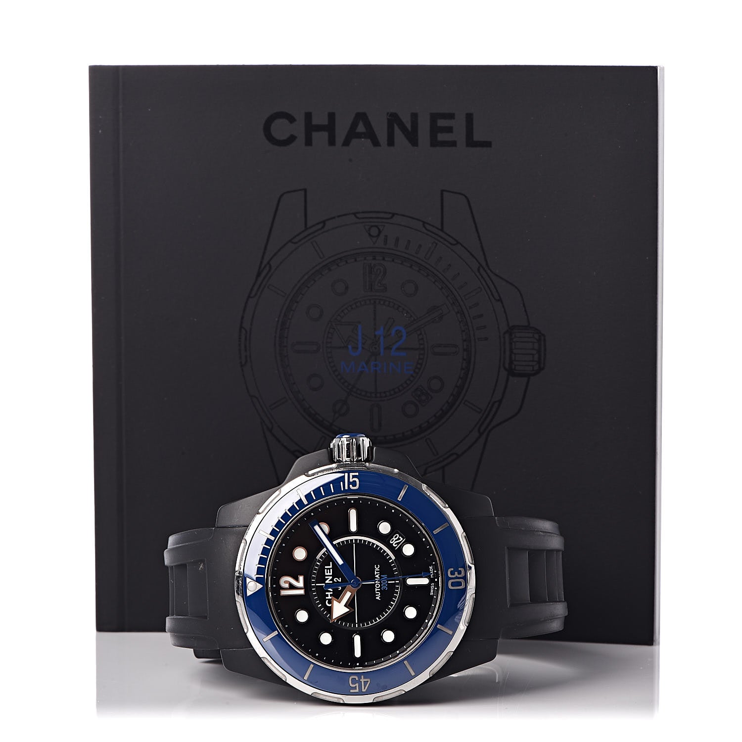 Chanel Stainless Steel Ceramic Rubber 41mm J12 Marine Automatic Watch Black 8 of 8