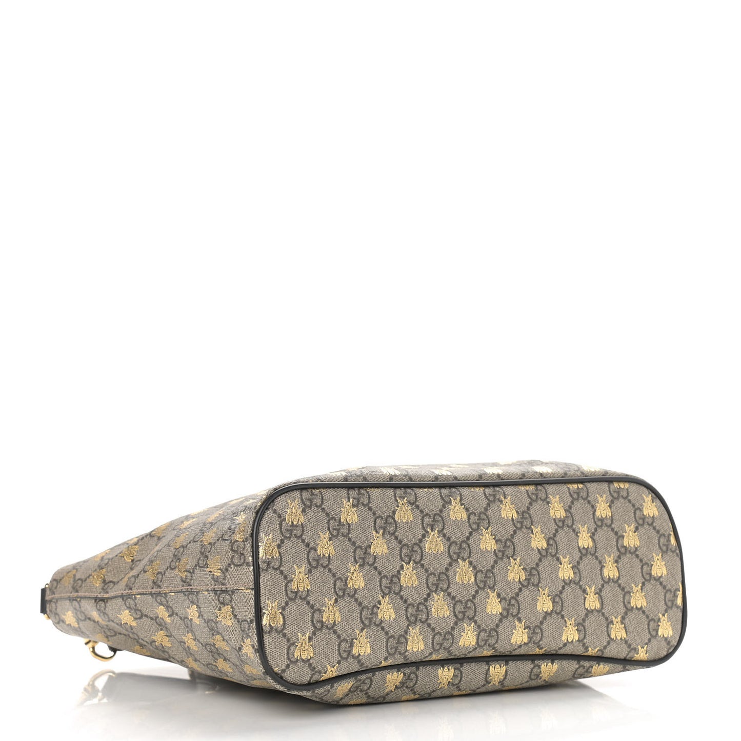 Soft GG Supreme Monogram Bees Small Crossbody Tote Beige Oro Black