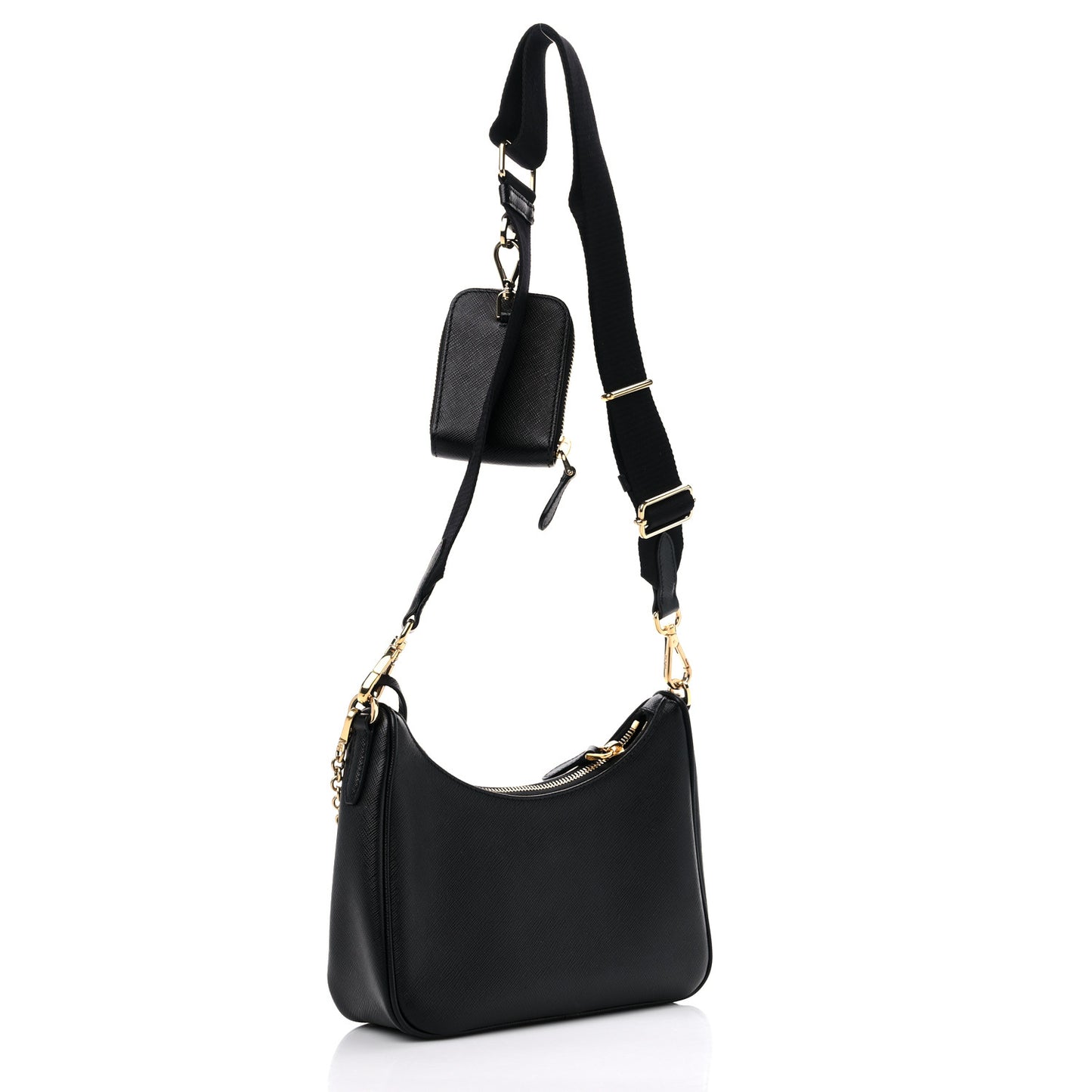 Saffiano Lux Re-Edition 2005 Shoulder Bag Black