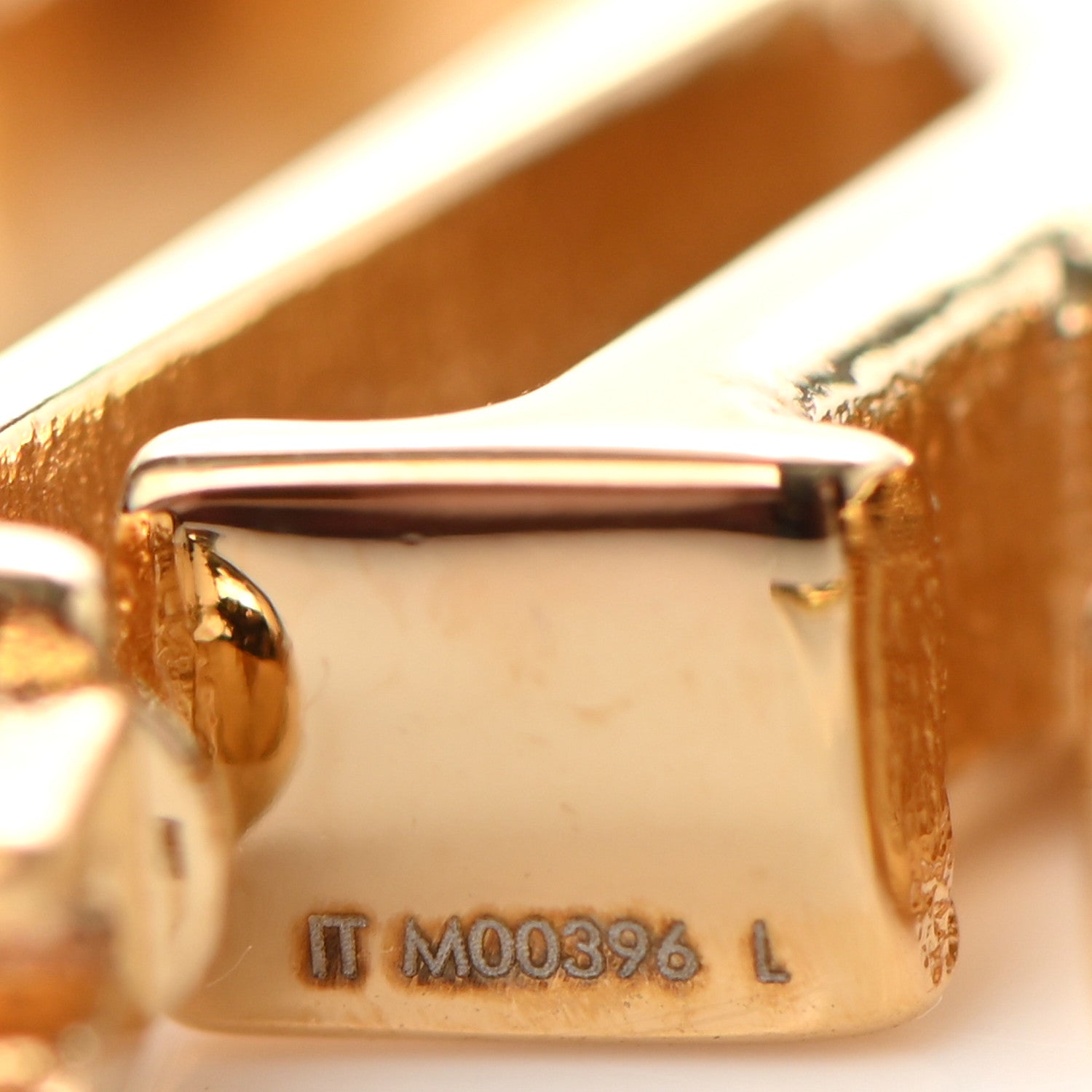 Louis Vuitton Metal Small Louise Hoop Earrings Gold 6 of 6