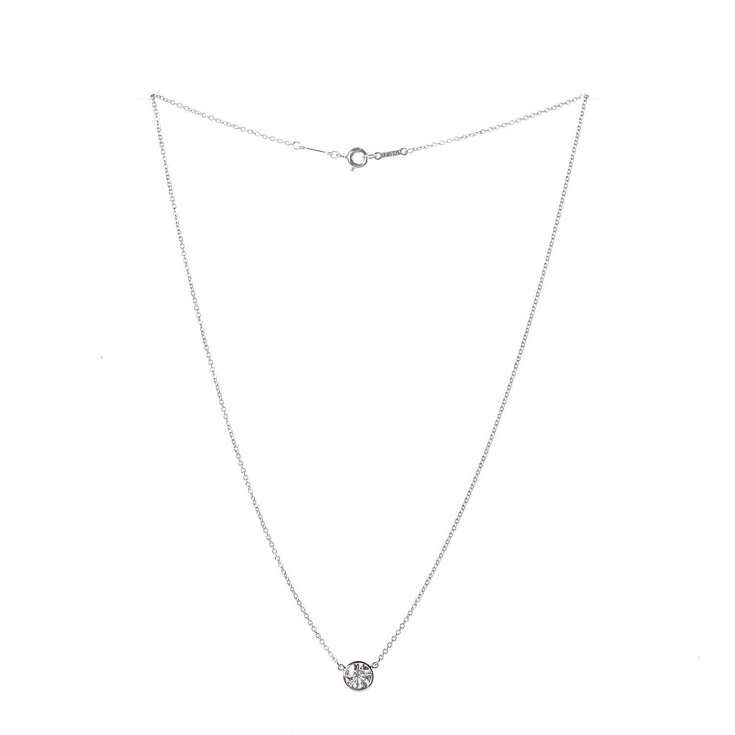 Platinum Diamond .60ct Elsa Peretti Diamonds by the Yard Pendant Necklace