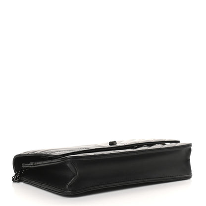 Chanel Aged Calfskin Chevron Quilted Reissue Wallet On Chain WOC So Black 4 of 10