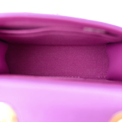 Chanel Lambskin Quilted Mini Trendy CC Clutch With Chain Purple 5 of 11