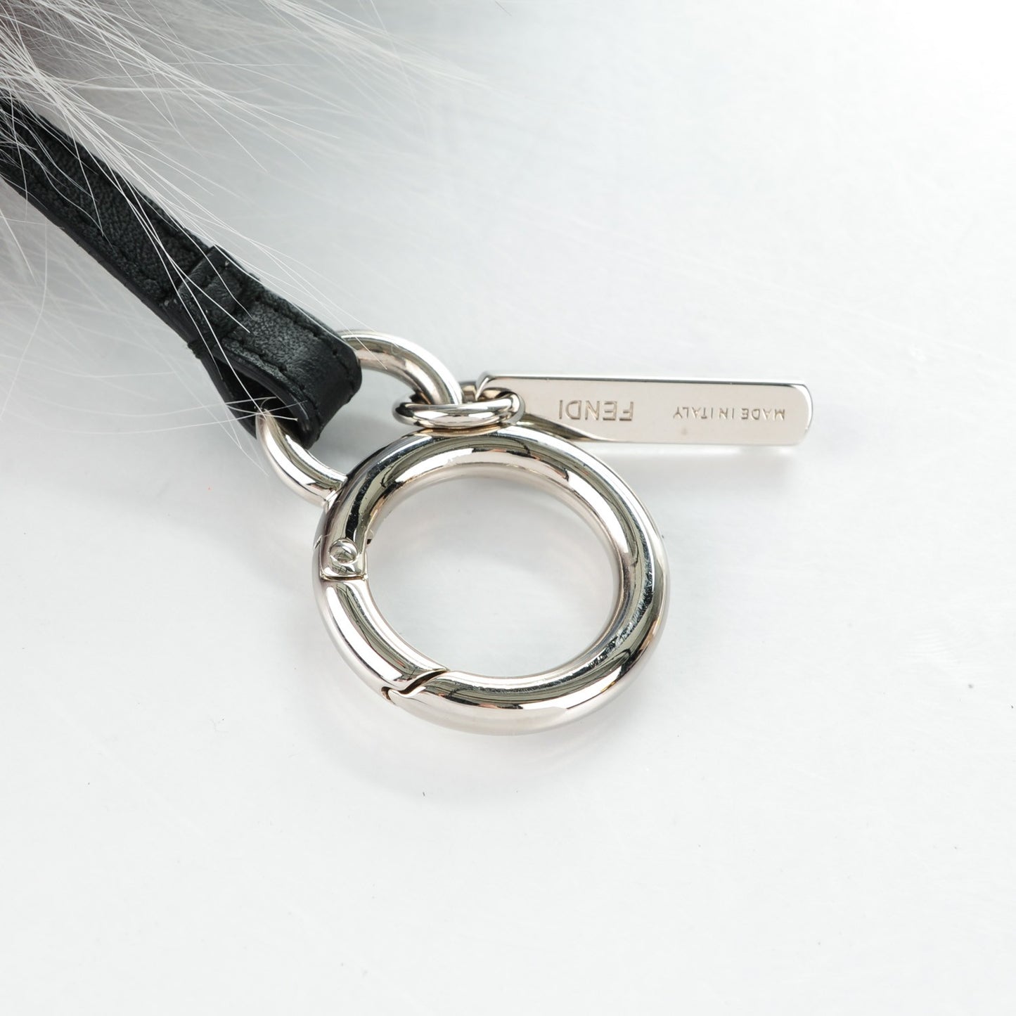 Mink Fox Rabbit Fur Crystal Glamoroso Monster Bag Charm Black Blue Grey