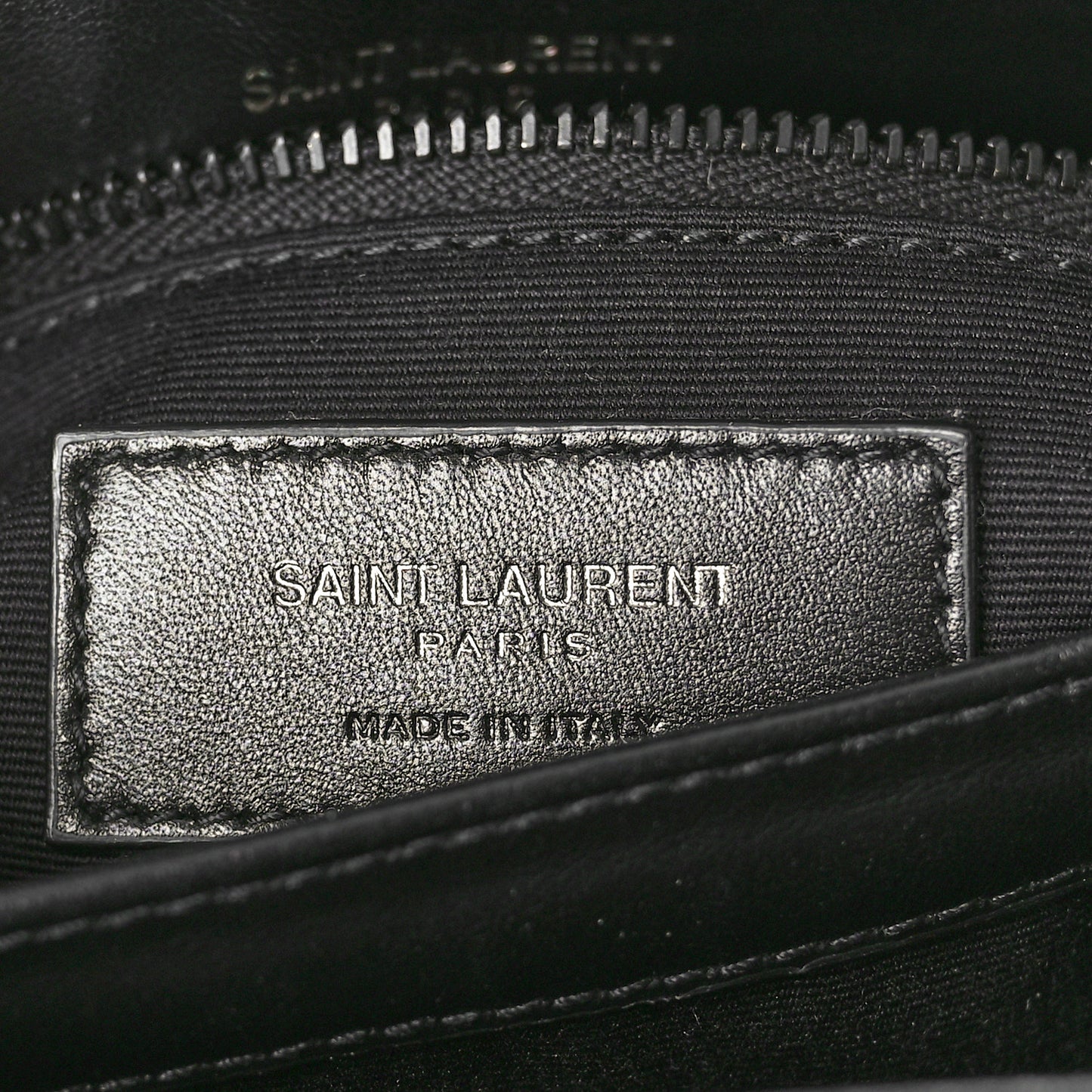 Calfskin Y Quilted Monogram Monochrome Toy Loulou Crossbody Bag Black