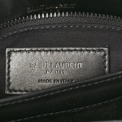 Saint Laurent Calfskin Y Quilted Monogram Monochrome Toy Loulou Crossbody Bag Black 6 of 10