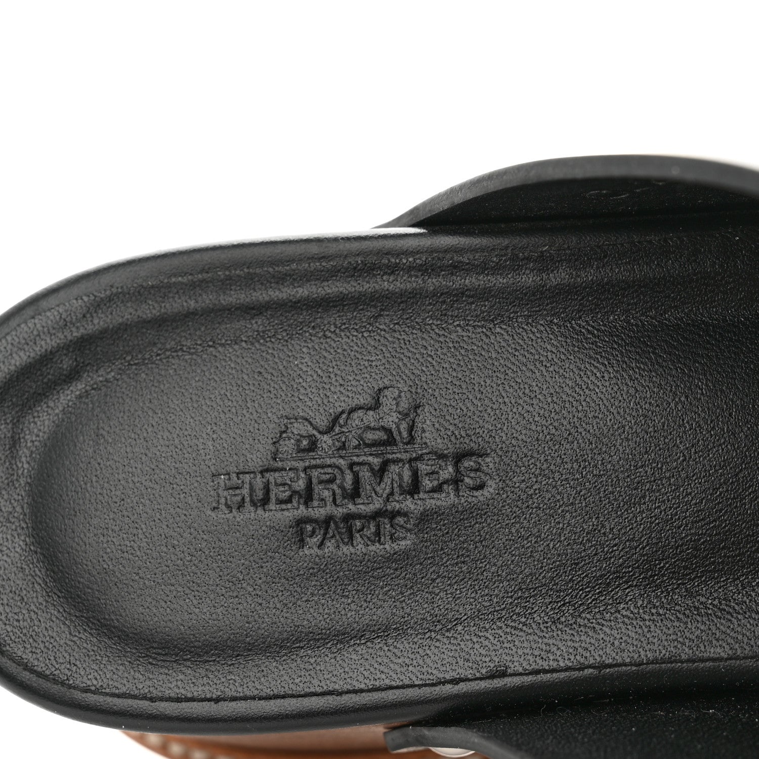Hermes Calfskin Ellipse Sandals 35 Black 7 of 9