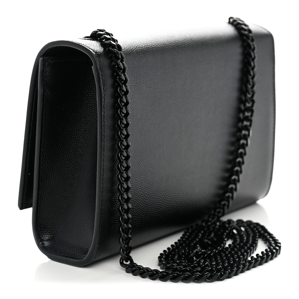 Saint Laurent Grain De Poudre Small Classic Monogram Monochrome Kate Satchel Black 3 of 12