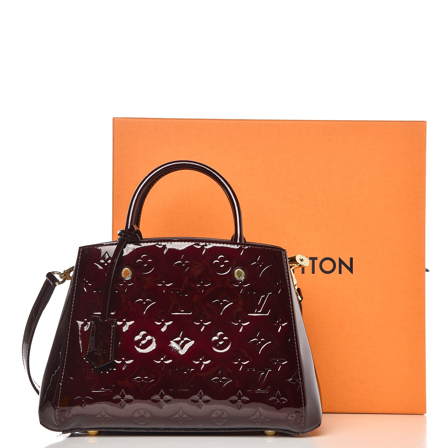 Louis Vuitton Vernis Montaigne BB Amarante 9 of 9