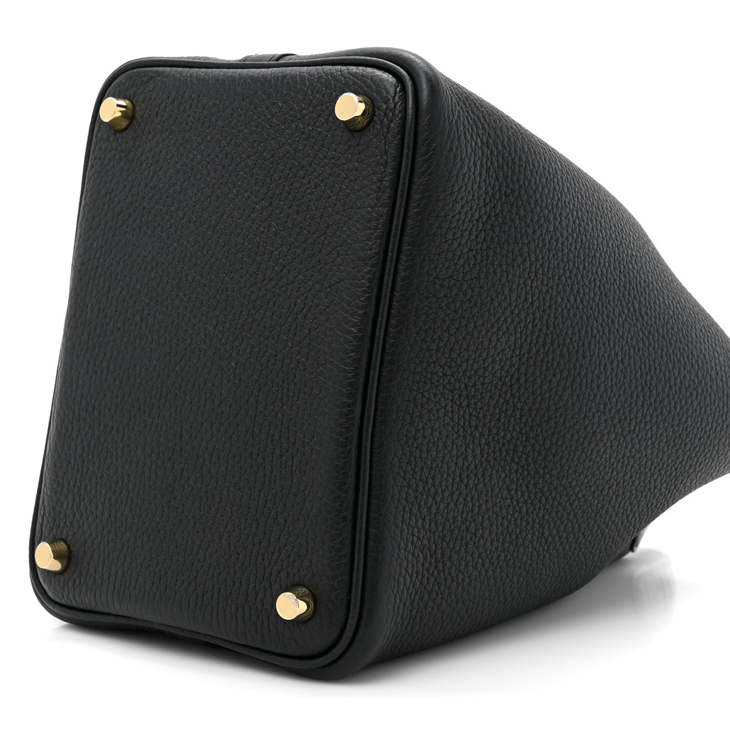 Taurillon Clemence Matte Alligator Picotin Lock Touch 18 PM Black