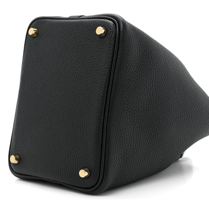 Hermes Taurillon Clemence Matte Alligator Picotin Lock Touch 18 PM Black 9 of 11