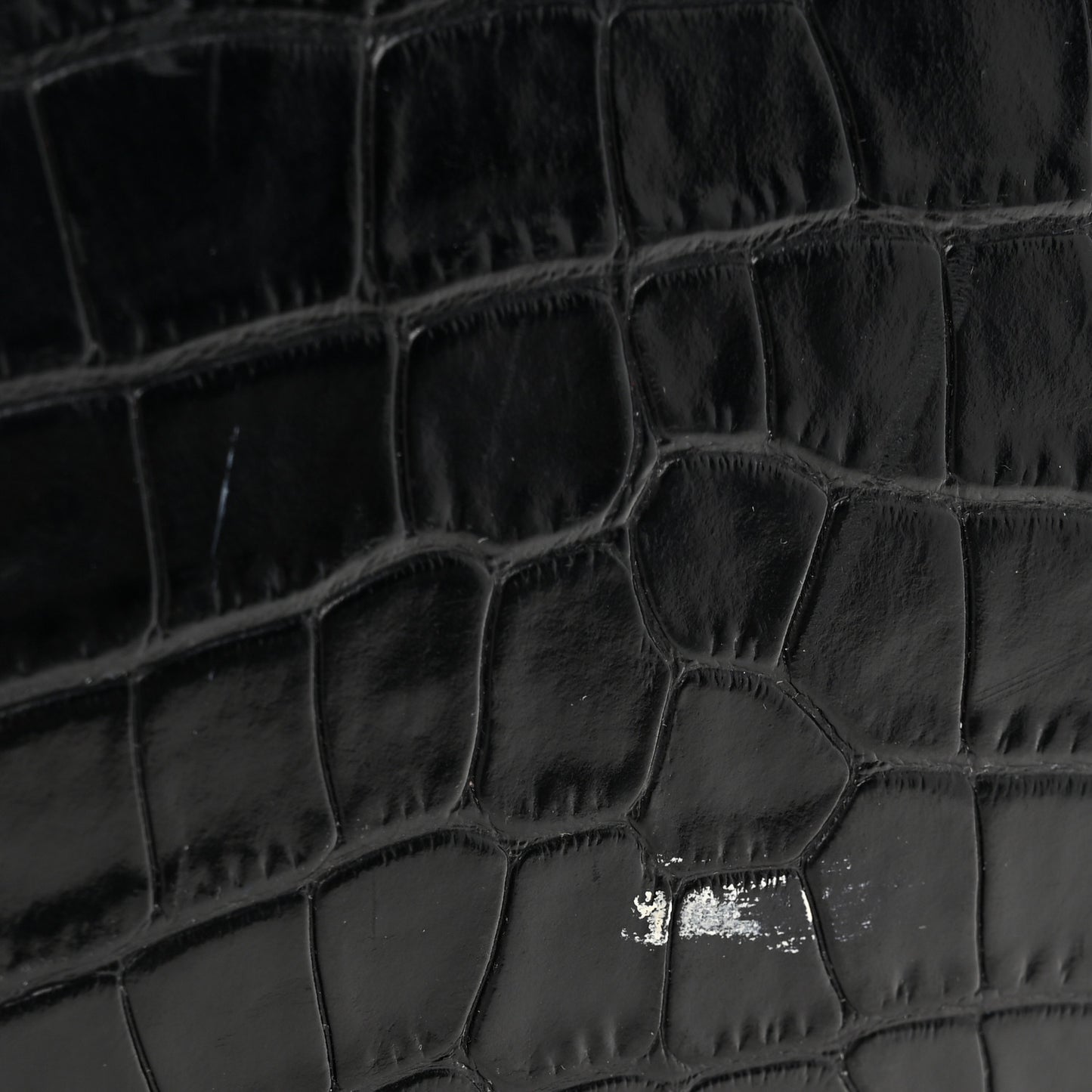 Alligator Embossed Calfskin Spiked Large Cabarock Shopper Tote Black