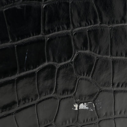 Christian Louboutin Alligator Embossed Calfskin Spiked Large Cabarock Shopper Tote Black 10 of 10