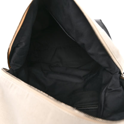 Bottega Veneta Canvas Calfskin Backpack Natural Black 5 of 9